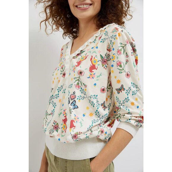 New Anthropologie Sofiya Surplice Top size Medium - Picture 3 of 7